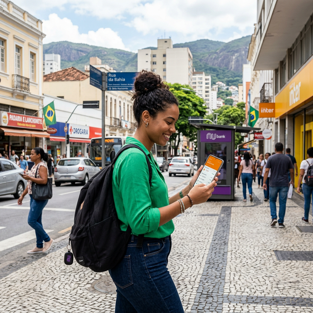 Pessoa sorrindo usando celular protegido pela Clubfix