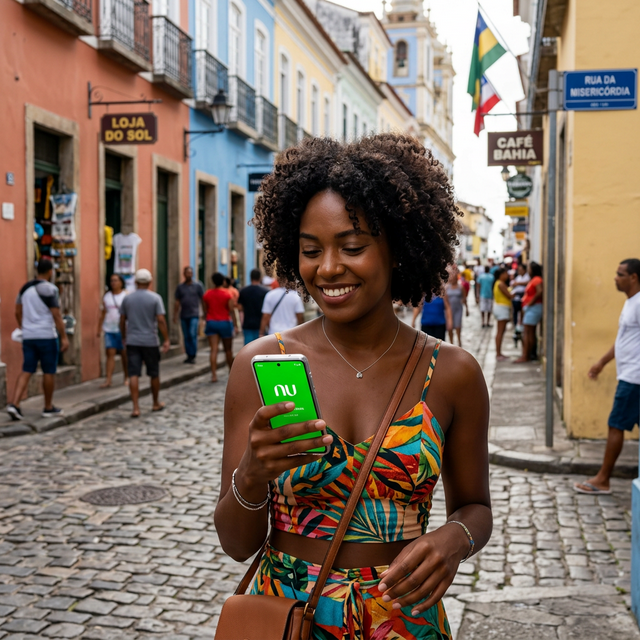 Pessoa sorrindo usando celular protegido pela Clubfix